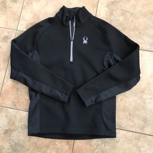 Black Spyder 1/2 Zip Half Men’s Sweater Jacket